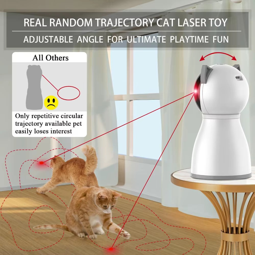 The 4Th Generation Real Random Trajectory Motion Activated Rechargeable Automatic Cat Laser Toy